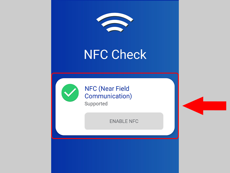 Bạn cũng có thể tải app NFC Check để kiểm tra. Nếu máy hỗ trợ NFC, sẽ có thông báo hiển thị