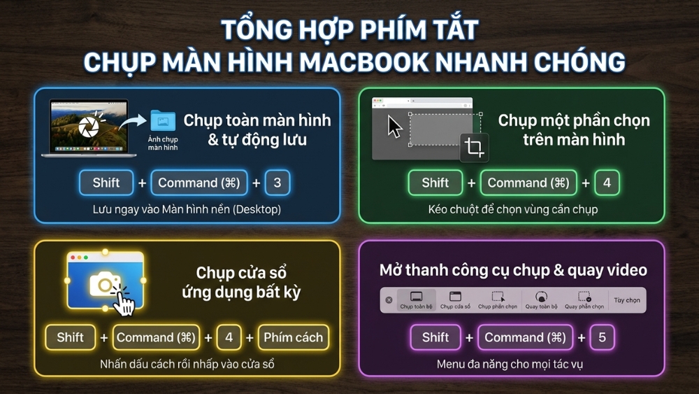 Ph&iacute;m tắt chụp m&agrave;n h&igrave;nh MacBook