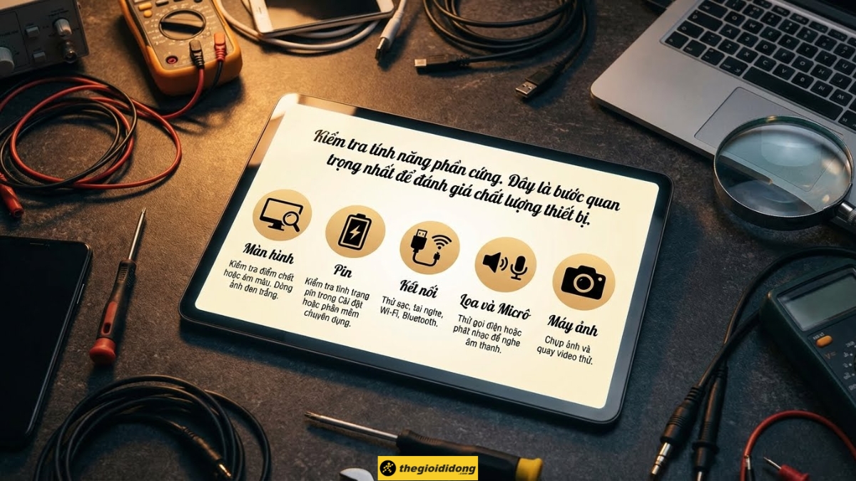 Ki&ecirc;̉m tra c&aacute;c tính năng ph&acirc;̀n cứng