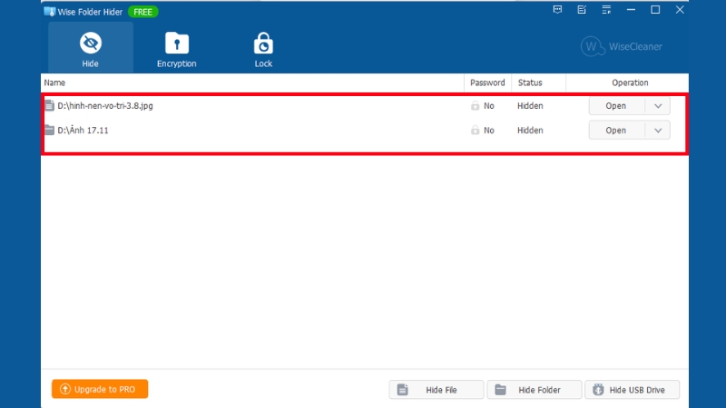 Thư mục sẽ bị ẩn khỏi File Explorer v&agrave; chỉ hiện khi mở phần mềm