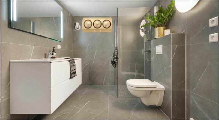 Đèn sưởi nhà tắm Benny BHT032X với công nghệ sưởi ấm hiện đại, hạn chế gây khô da