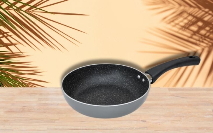 Chảo nhôm chống dính vân đá đáy từ 20 cm Elmich Colosseum Y1 EL-3718 Xám