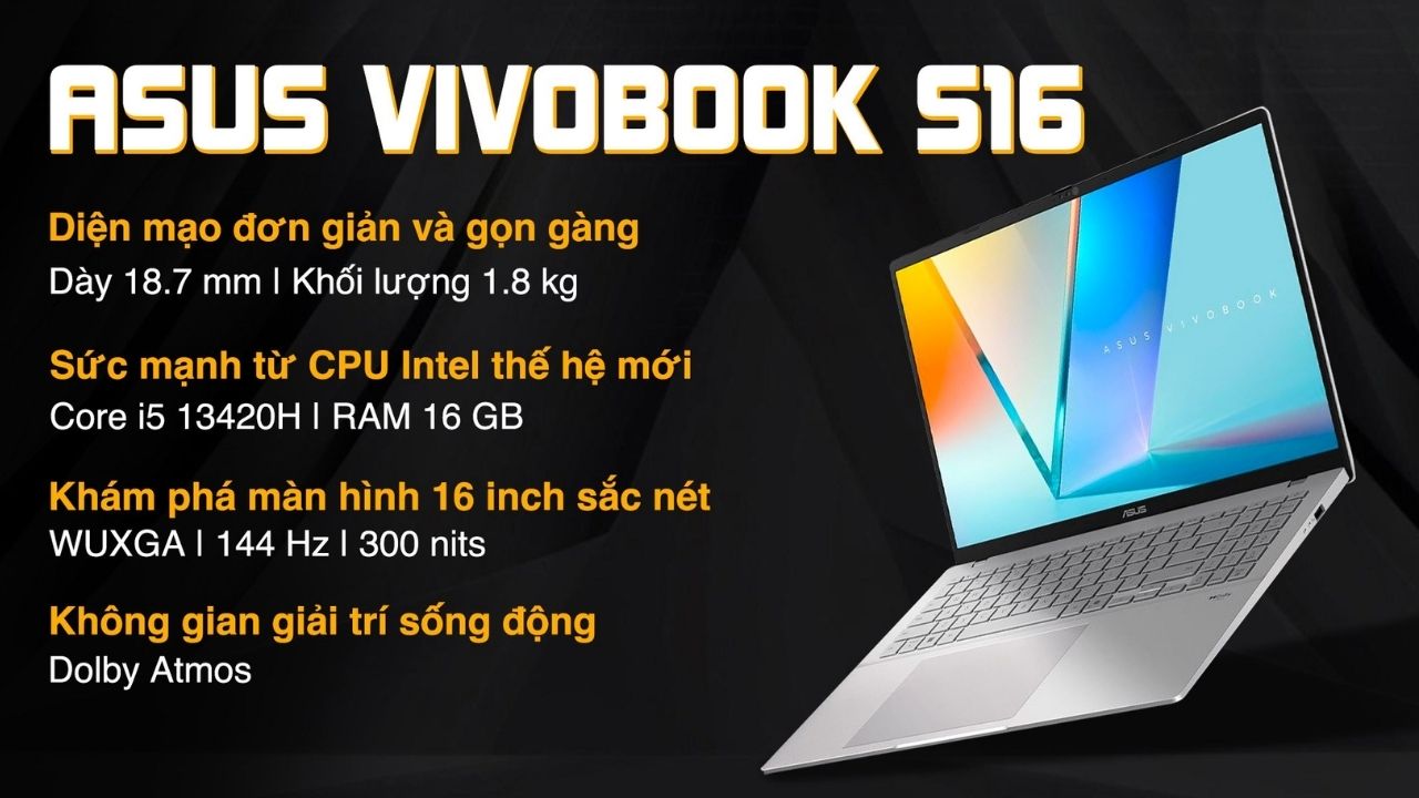 Laptop ASUS Vivobook S16 S3607VA (RP055WS)