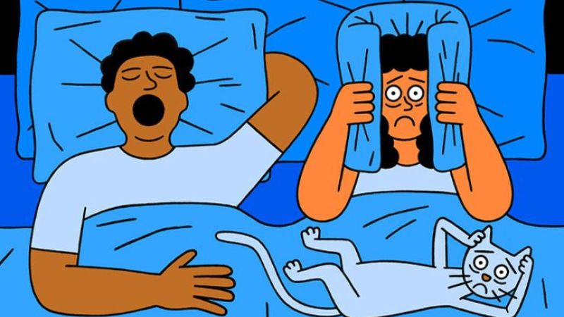 Ngủ ngáy là tình trạng khi ngủ người bệnh phát ra những âm thanh chói tai Ngủ ngáy là tình trạng khi ngủ người bệnh phát ra những âm thanh chói tai