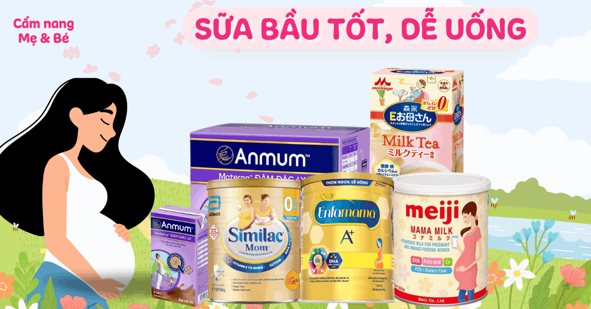 Top 10 sữa bầu tốt nhất hiện nay, dễ uống, giàu dưỡng chất cho thai nhi