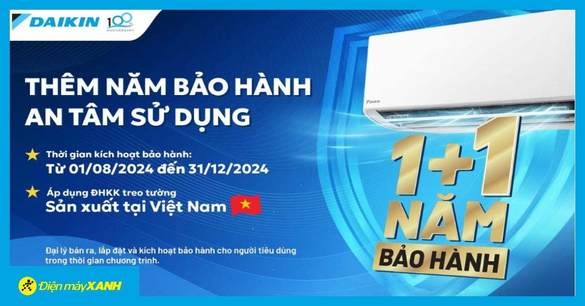Mua ngay máy lạnh Daikin: Thêm năm bảo hành, an tâm chất "Nhật"