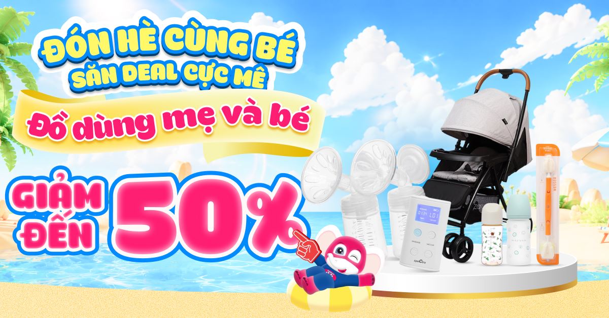 Đại tiệc sale hè - Đồ dùng mẹ và bé giảm đến 50%