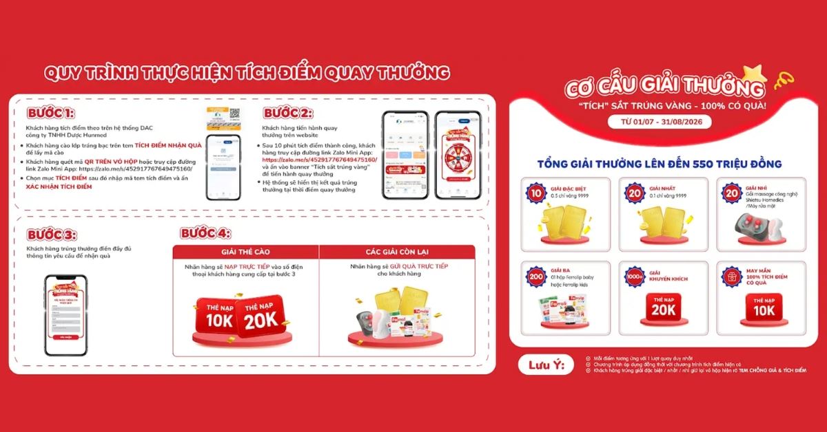 Chương trình "Tích sắt trúng vàng" (01.07 - 31.08)