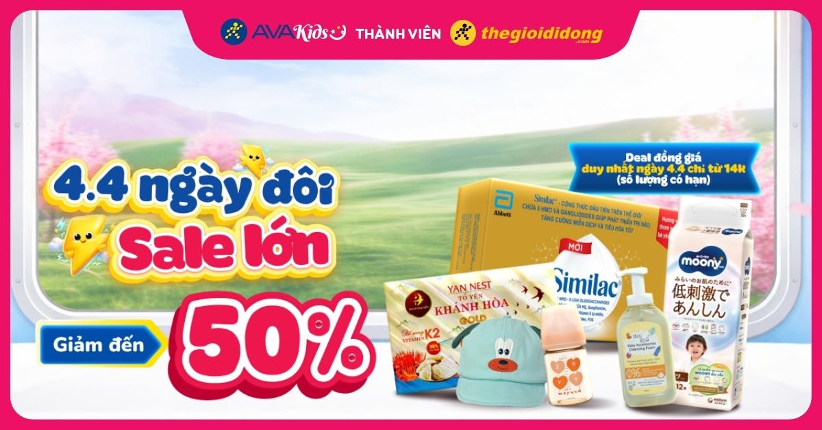 (03/04 - 05/04) AVAKIDS KHUYẾN MÃI CUỐI TUẦN - DEAL SỐC, GIÁ SIÊU HỜI