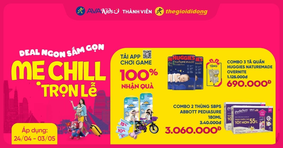 (24/04 - 03/05) AVAKIDS KHUYẾN MÃI CUỐI TUẦN - DEAL SỐC, GIÁ SIÊU HỜI