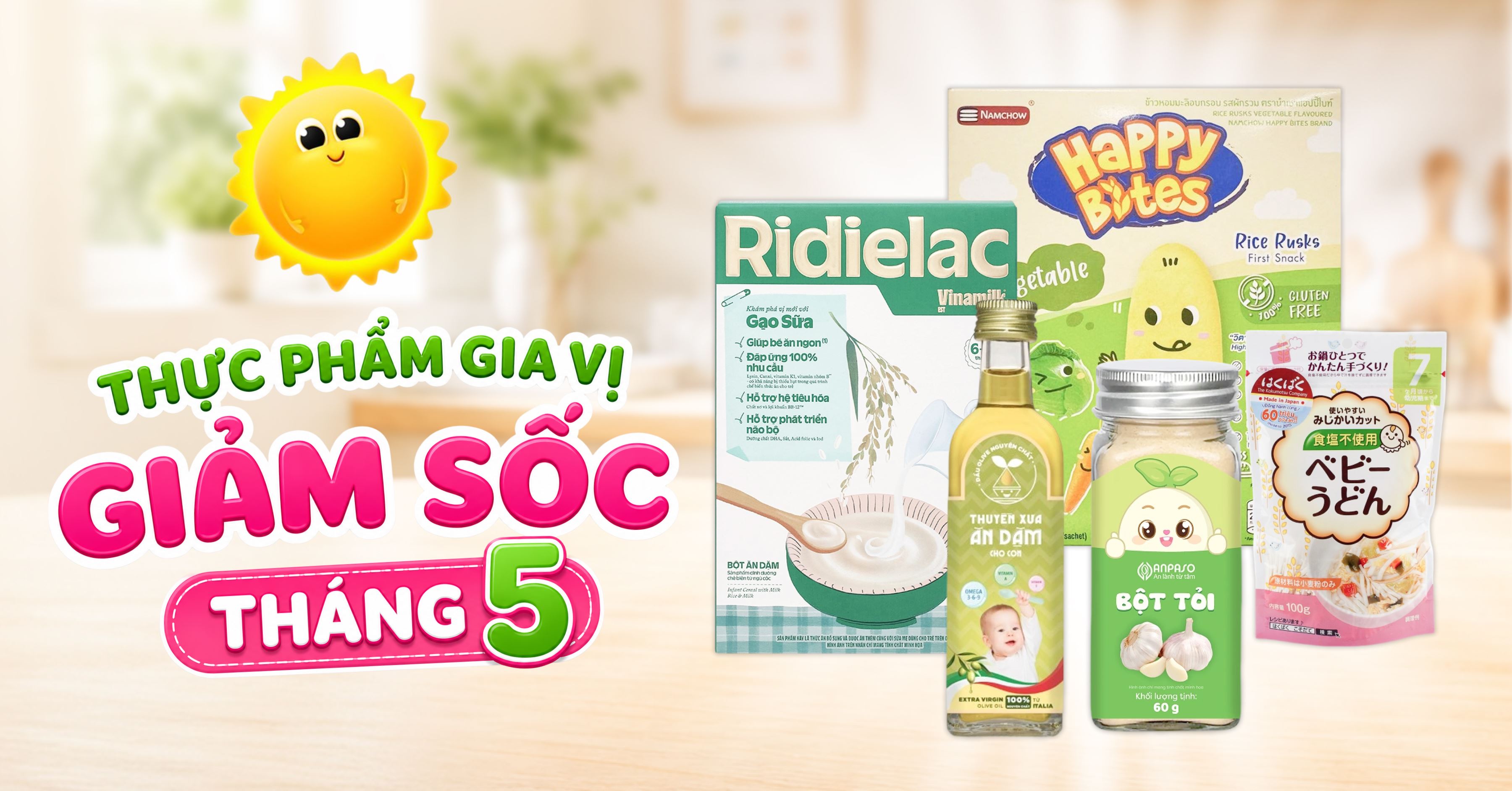 (04.05 - 31.05) THỰC PHẨM - GIA VỊ CÁC LOẠI GIẢM SỐC TẠI AVAKIDS