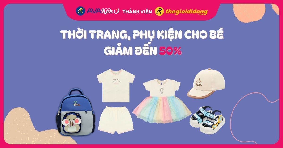 (01/03 - 31/03) Tháng 3 sắm đồ xinh cho bé - Giày dép, quần áo giảm đến 50%
