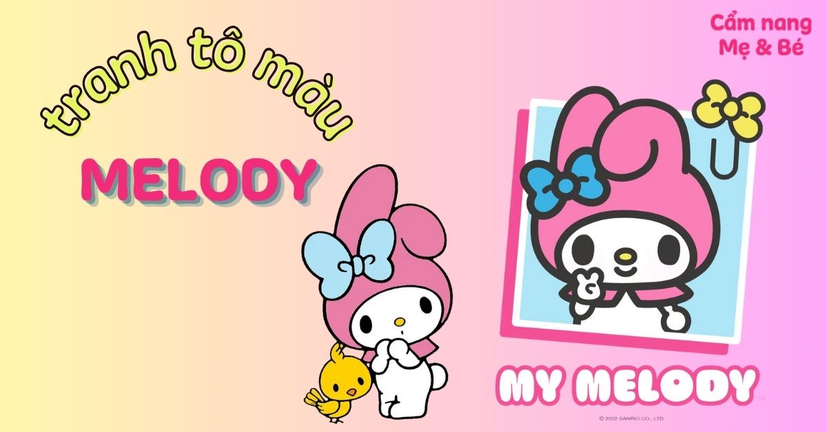 Bộ sưu tập tranh tô màu Melody cho bé đẹp, tải miễn phí