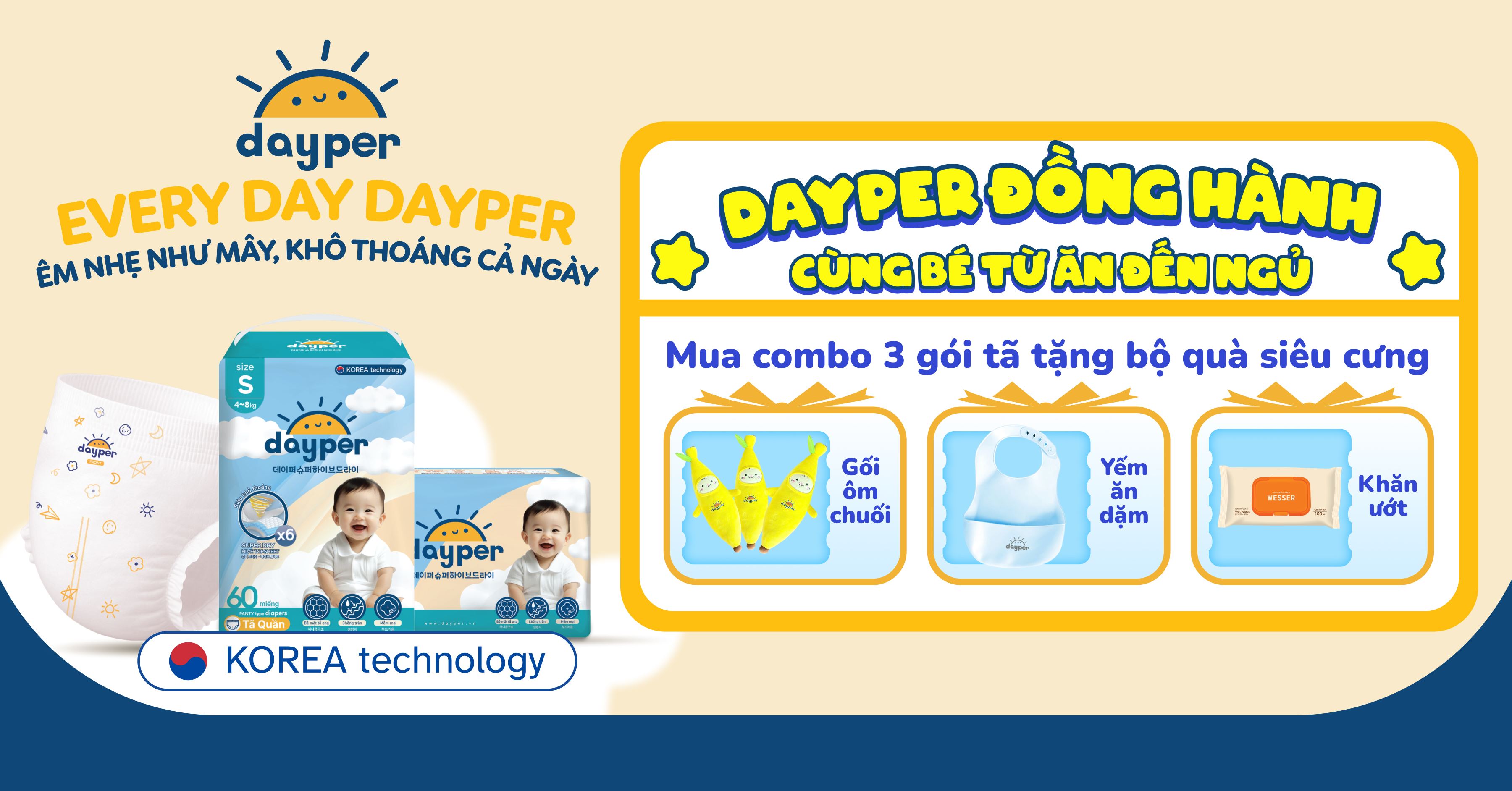 DAYPER ĐỒNG HÀNH CÙNG BÉ TỪ ĂN ĐẾN NGỦ