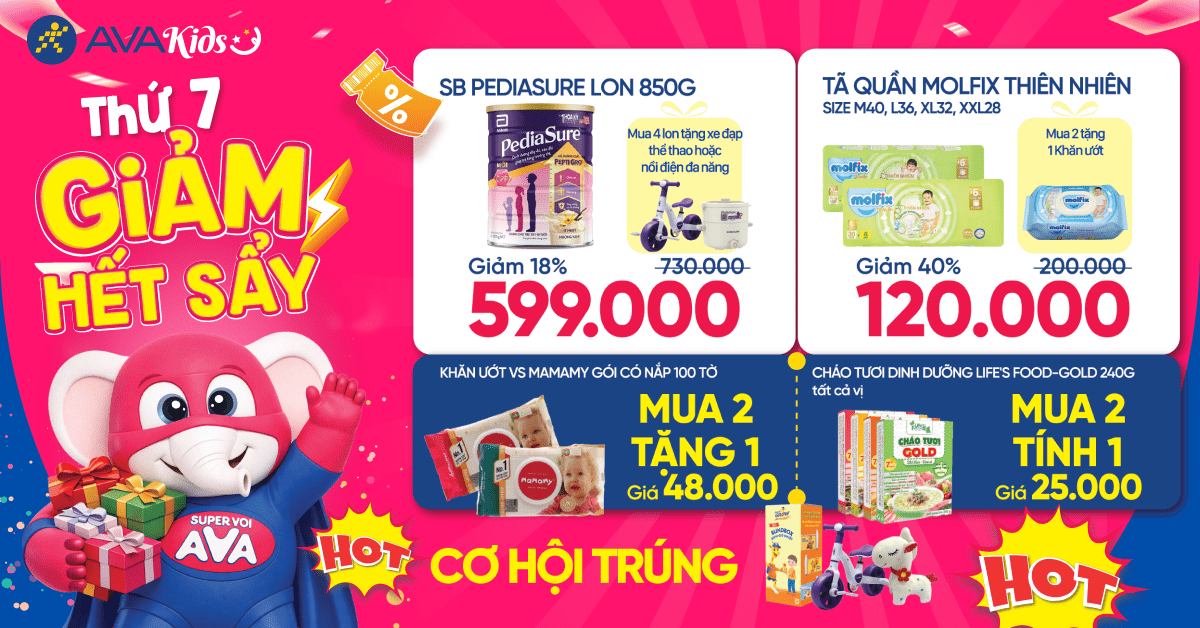 (Duy nhất 11/04) EVENT CUỐI TUẦN TẠI AVAKIDS THỨ 7 - GIẢM HẾT SẨY