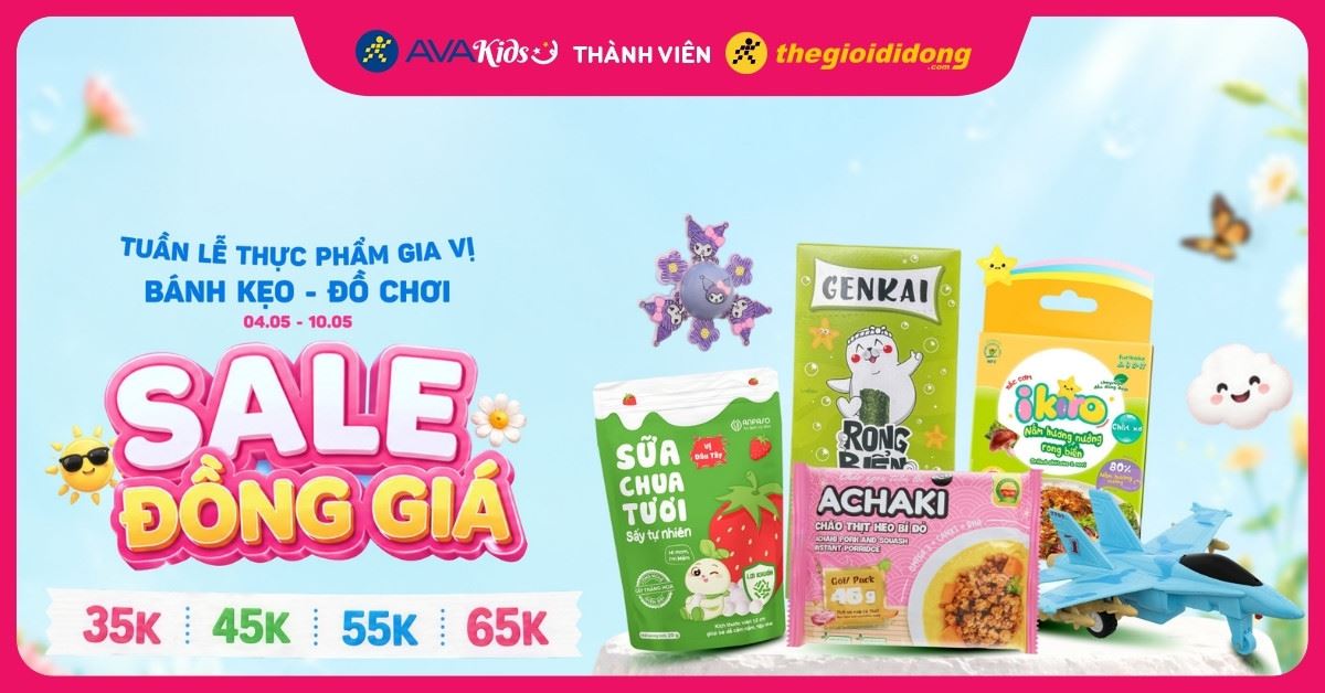 SALE ĐỒNG GIÁ 05.05 TẠI AVAKIDS - MUA NGAY BA MẸ ƠI!