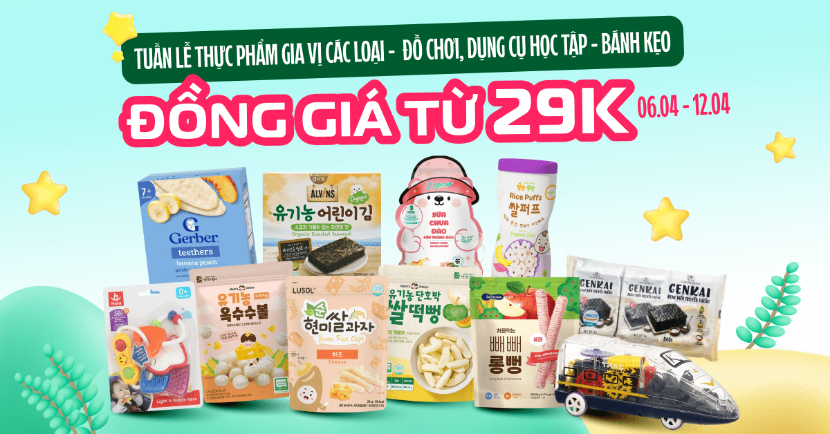 (06.04 - 12.04) TUẦN LỄ THỰC PHẨM GIA VỊ CÁC LOẠI -  ĐỒ CHƠI, DỤNG CỤ HỌC TẬP - BÁNH KẸO ĐỒNG GIÁ TỪ 29K