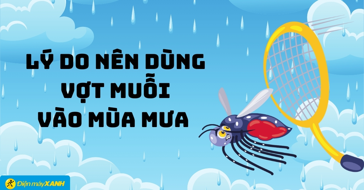Có nên dùng vợt muỗi điện không? 5 lý do nên dùng vợt muỗi vào mùa mưa