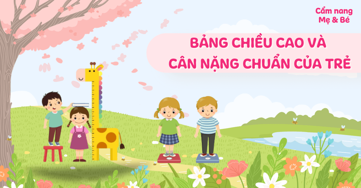 Bảng chiều cao cân nặng của trẻ 0 - 18 tuổi chuẩn WHO