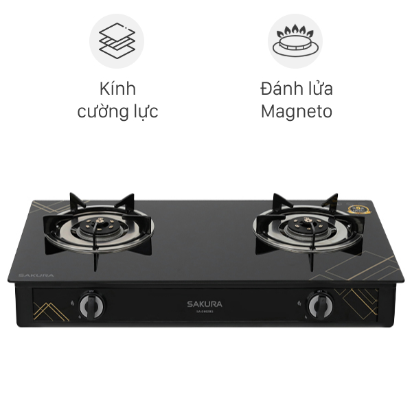 Bếp ga đôi Sakura SA-D602BG