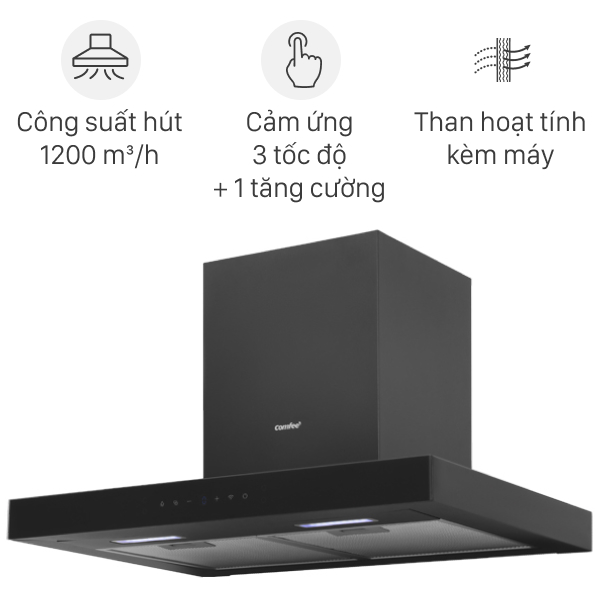 Máy hút mùi áp tường Comfee AI Connect CH-70TM77B