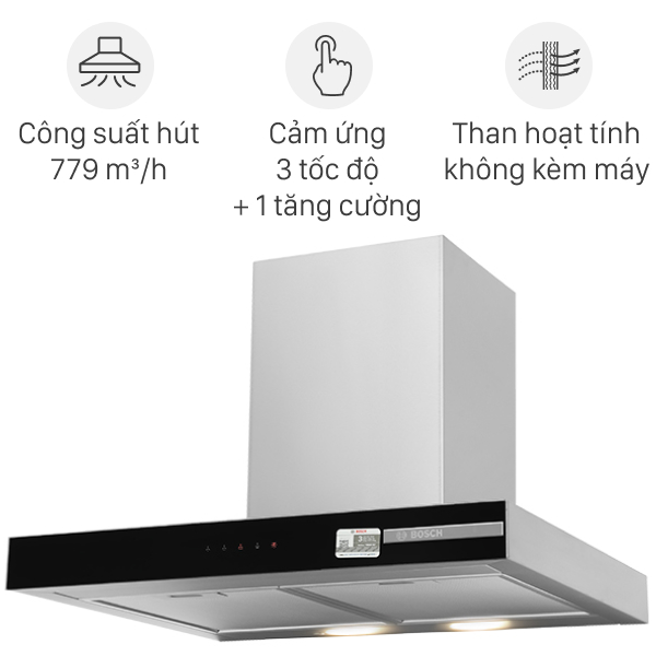 Máy hút mùi áp tường Bosch DWB67BK61T