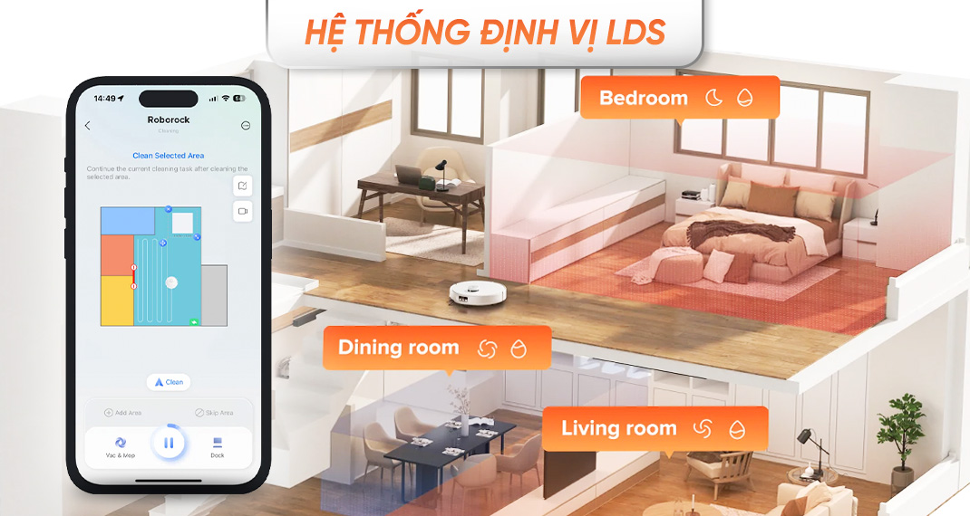 Robot hút bụi lau nhà Roborock Q Revo 5AE