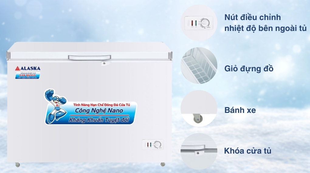 Tủ đông Alaska 295 lít BD-400 - Tiện ích