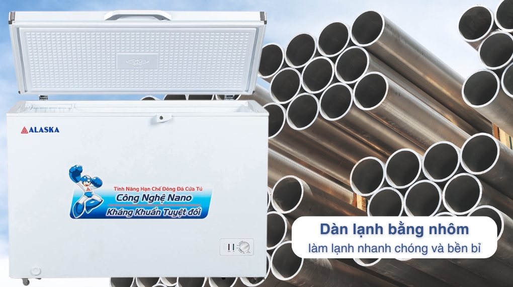 Tủ đông Alaska 295 lít BD-400 - Công nghệ làm lạnh + khử khuẩn