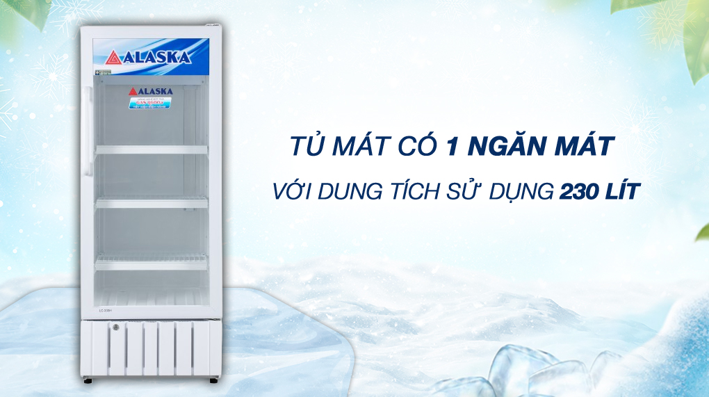 Tủ mát Alaska 230 lít LC-333H - Thiết kế Tủ mát Alaska 230 lít LC-333H - Thiết kế