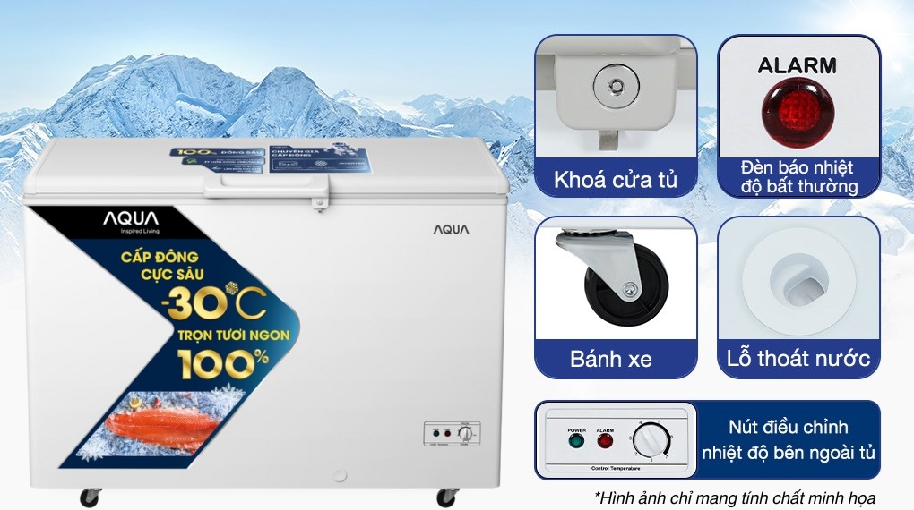 Tủ đông Aqua Inverter 379 lít AQF-C4801EN - Tiện ích Tủ đông Aqua Inverter 379 lít AQF-C4801EN - Tiện ích
