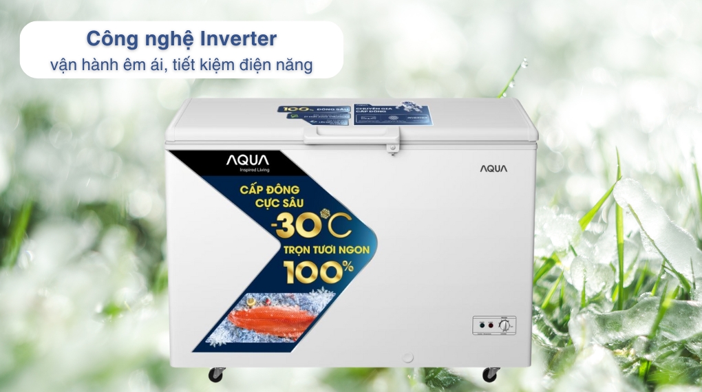 Tủ đông Aqua Inverter 379 lít AQF-C4801EN - Công nghệ tiết kiệm điện Tủ đông Aqua Inverter 379 lít AQF-C4801EN - Công nghệ tiết kiệm điện