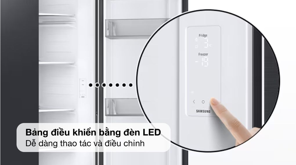 Tủ lạnh Samsung Inverter 578 lít Side By Side RS57DG410EB4SV - Bảng điều khiển