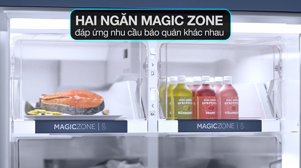 Tủ lạnh Aqua Inverter 455 lít AQR-T518FA(SL) - Ngăn Magic Zone