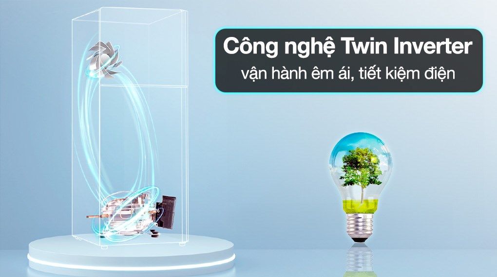 Tủ lạnh Aqua Inverter 455 lít AQR-T518FA(SL) - Công nghệ tiết kiệm điện Twin Inverter