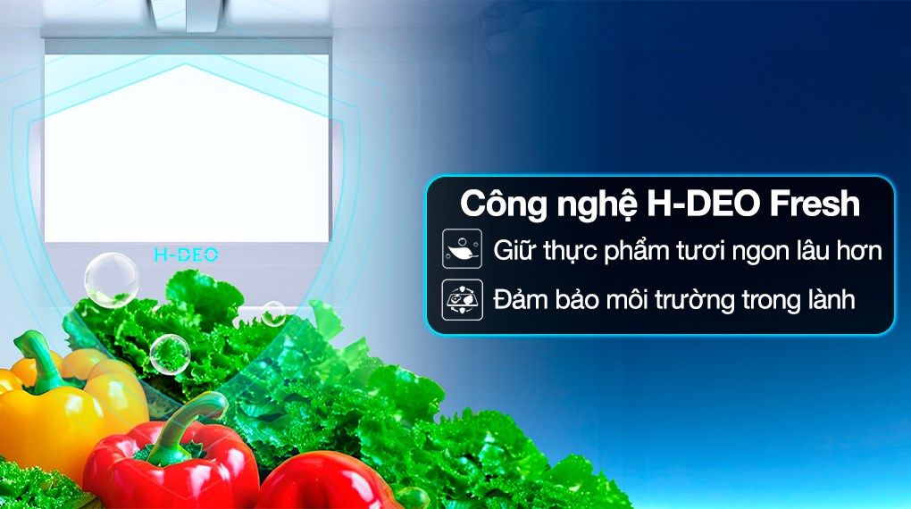 Tủ lạnh Aqua Inverter 455 lít AQR-T518FA(SL) - Công nghệ H-DEO Fresh