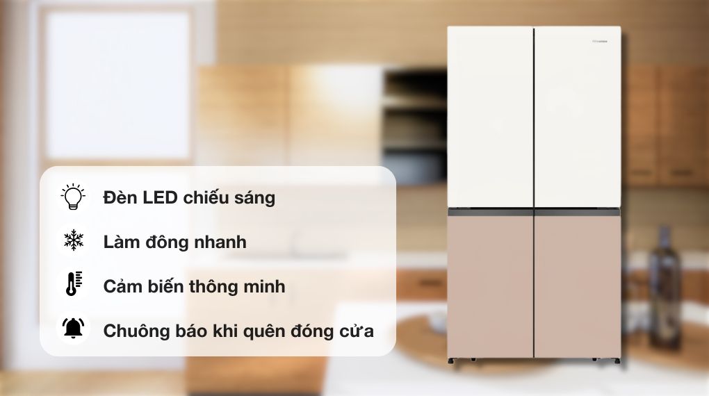 Tủ lạnh Hisense Inverter 609 lít Multi Door RQ768N4EW-KU - Tiện ích