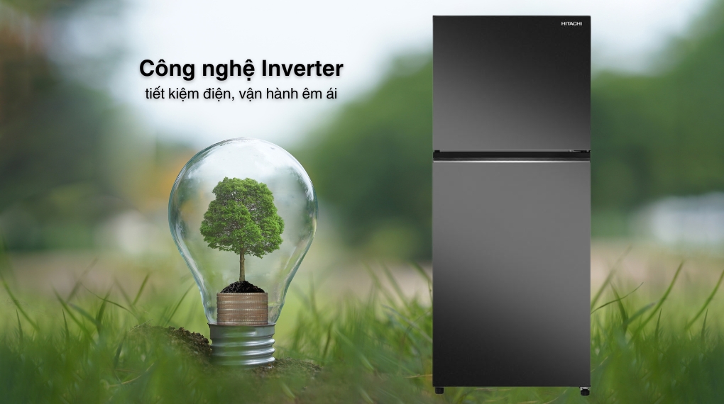 Tủ lạnh Hitachi Inverter 344 lít HRTN6379SUVN - Công nghệ tiết kiệm điện Tủ lạnh Hitachi Inverter 344 lít HRTN6379SUVN - Công nghệ tiết kiệm điện
