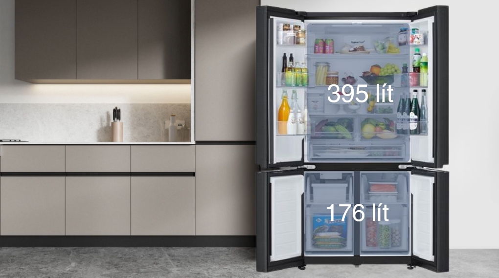 Tủ lạnh LG Inverter 571 lít Multi Door LFD58BLMA - Dung tích tủ