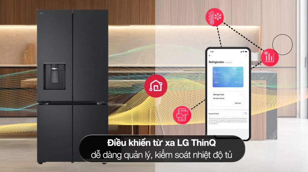 Tủ lạnh LG Inverter 571 lít Multi Door LFD58BLMA - Tiện ích