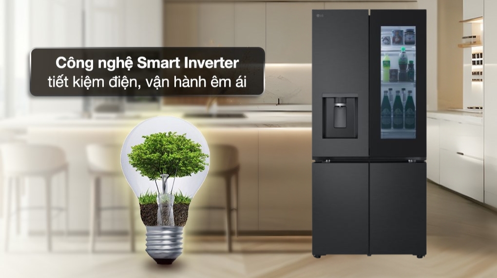 Tủ lạnh LG Inverter 576 lít Multi Door InstaView LFD58BLMAI - Công nghệ tiết kiệm điện