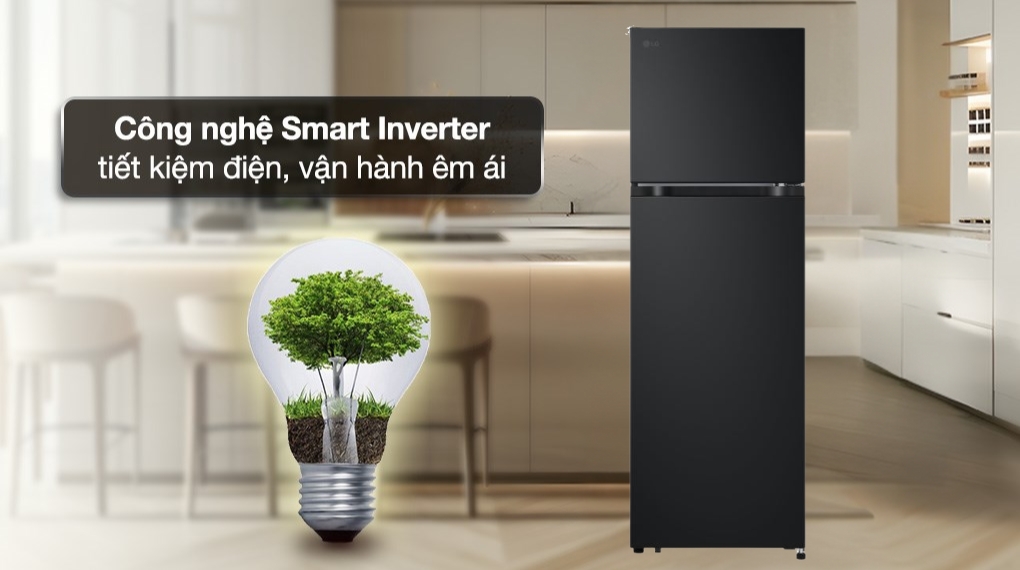 Tủ lạnh LG Inverter 266 lít LTB26BLM - Công nghệ tiết kiệm điện Tủ lạnh LG Inverter 266 lít LTB26BLM - Công nghệ tiết kiệm điện
