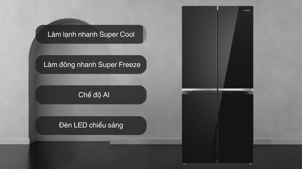 Tủ lạnh Hisense Inverter 427 lít Multi Door RQ559N4EBU - Tiện ích