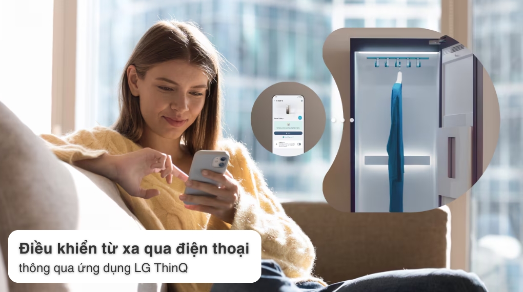 Tủ chăm sóc quần áo thông minh LG Styler Inverter 5 móc SC5GMR80H - Tiện ích