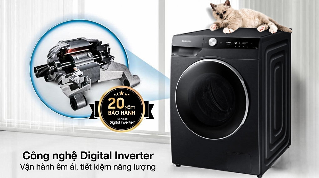 Công nghệ Digital Inverter - Máy giặt Samsung AI EcoBubble Inverter 12 kg WW12CGP44DSBSV
