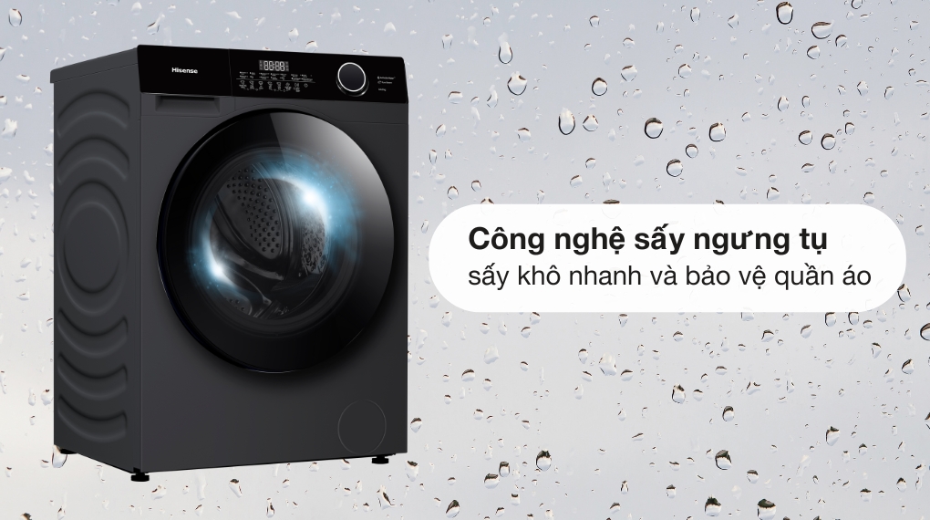 Máy giặt sấy Hisense Inverter giặt 10.5 kg - sấy 7 kg WD105M3 - Công nghệ sấy