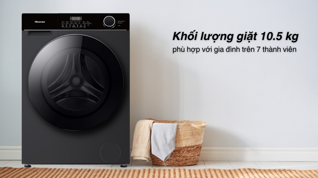 Máy giặt Hisense Inverter 10.5 kg WF105M3 - Khối lượng giặt và chương trình