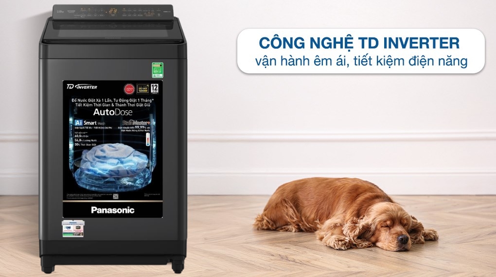 Máy giặt Panasonic Inverter 11.5 kg NA-FD115W3BV - Công nghệ tiết kiệm điện