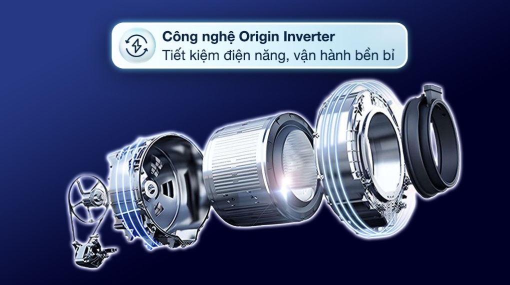 Máy giặt sấy Toshiba Inverter giặt 10.5 kg - sấy 7 kg TWD-T27BZP115MWV(MG) - Công nghệ tiết kiệm điện