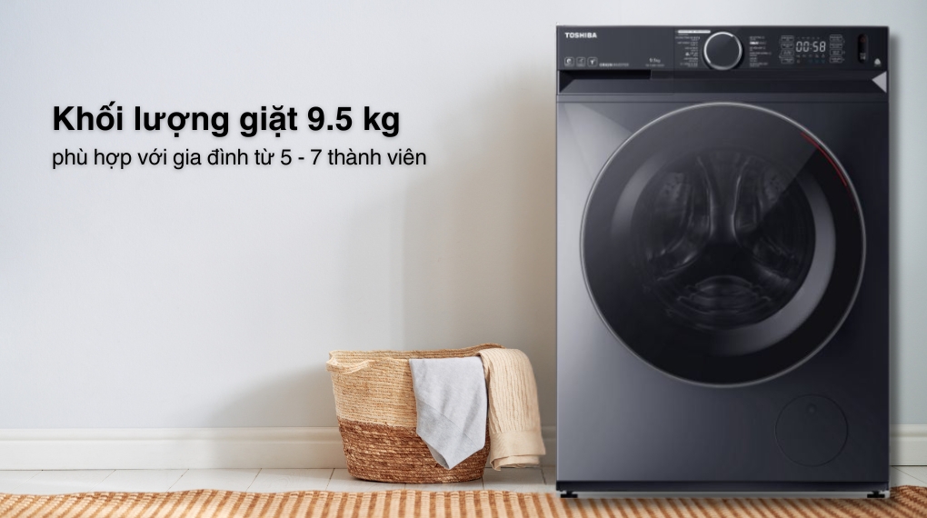 Máy giặt Toshiba Inverter 9.5 kg TW-T23BU105UWV(MG) - Khối lượng giặt và chương trình